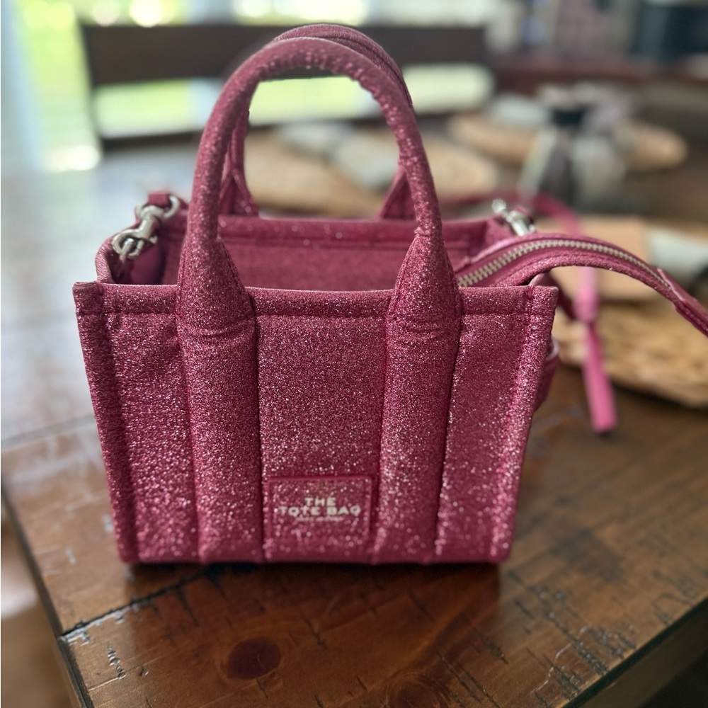 Marc Jacobs Pink Glitter Tote Bag
